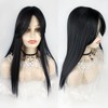 QIANCHUN Middle Part Forehead Hairline Replacement Wiglet 45cm Clip in
