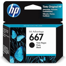 HP Cartucho de tinta 667 negra Original (3YM79AL) Para HP DeskJet Ink Advantage 1275, 2374, 2375, 2376, 2775, 2776, 6076, 6476, 6476