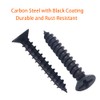 ZipSeven M4 Black Wood Screws Kit 100 pcs Phillips Flat