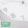 bakbrand Wall Clock Silent Modern Round Decor Clock Non-Ticking Battery