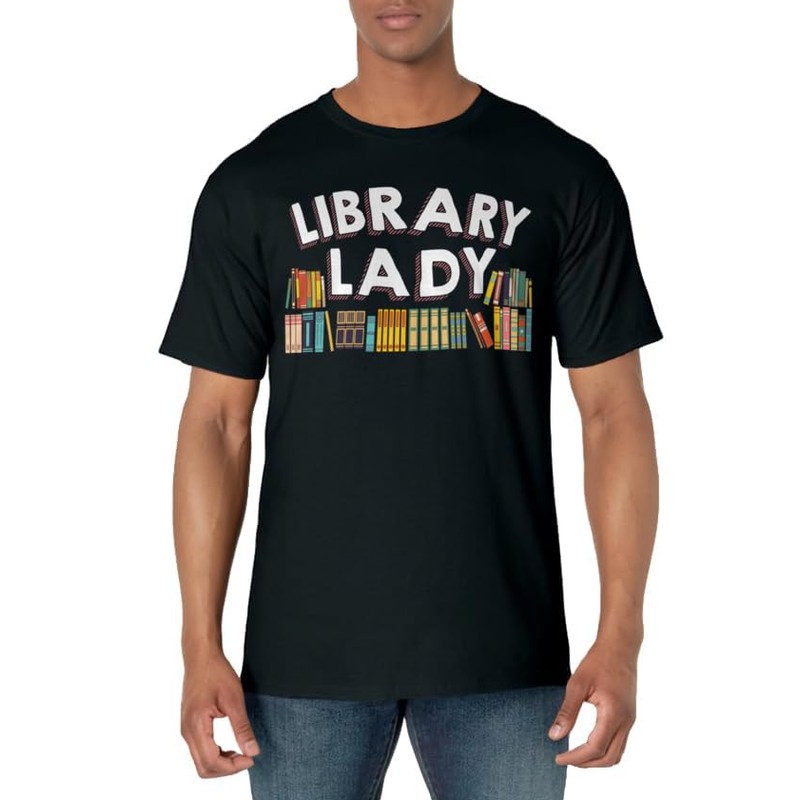 Cool Librarian Themed Art For Women Library Worker Assistant T-Shirt
