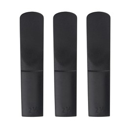 3 Uds Cañas de Saxofón de Resina Boquilla de Saxofón Alto Piezas de Cañas 2,5 Reparación de Saxofón Accesorio de Caña Negro