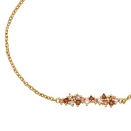 NOELANI 2034670 Women's Bracelet 925 Sterling Silver with Synthetic Zirconia 16 + 3 cm Gold Comes in Jewellery Gift Box, Stainless Steel, Cubic Zirconia