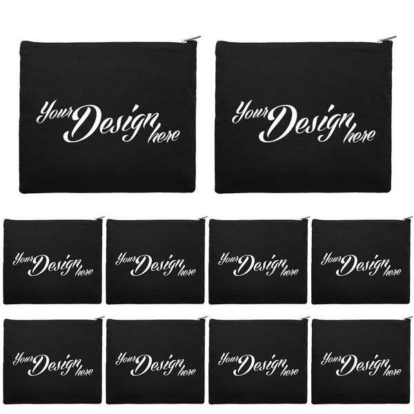 Muka 10 Pack Custom Cosmetic Bag 9-1/2 x 8 Inches,
