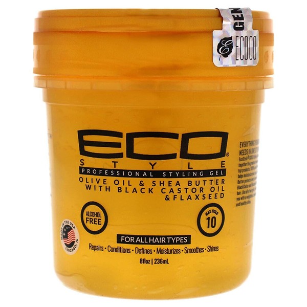 ECO Style Olive Oil & Shea Butter Black Castor Oil & Flaxseed Styling Gel 8oz