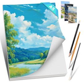 Romon Watercolour Paper, 30 Sheets Watercolour Paper 300 g, Watercolour Pad, Painting Paper, Watercolour Paper, Watercolour Drawing Paper, Gouache Paper, DIY Gift, Postcards for Children, Students,