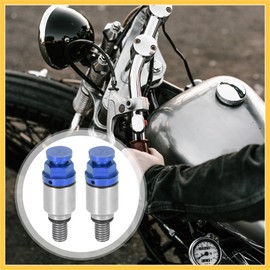 REPAIROCK 2pcs M5x0.8 Motorcycle Screw Fork Air Bleeder Valve for Honda for Yamaha for Suzuki for Kawasaki Blue Auto Replacement Parts