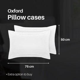 Pure Egyptian cotton 400 Thread Count White-Pair Of Oxford Pillowcases