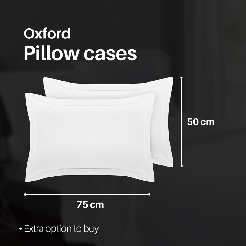 Pure Egyptian cotton 400 Thread Count White-Pair Of Oxford Pillowcases