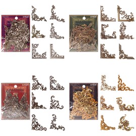 96 Pcs Vintage Corner Aesthetic Stickers – Decorative Corner Stickers for Scrapbooking, DIY Crafts, Bullet Journals, Planners, Wall Art, Picture Frames & Aesthetic Room Decor