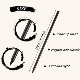 Chuangdi 40 Pcs Black Wood Hair Sticks Chopsticks Vintage Hair Sticks Chinese Pencil Long Hairpins Bun for Hairstyles Decorative Holder Accessories for Women Girls