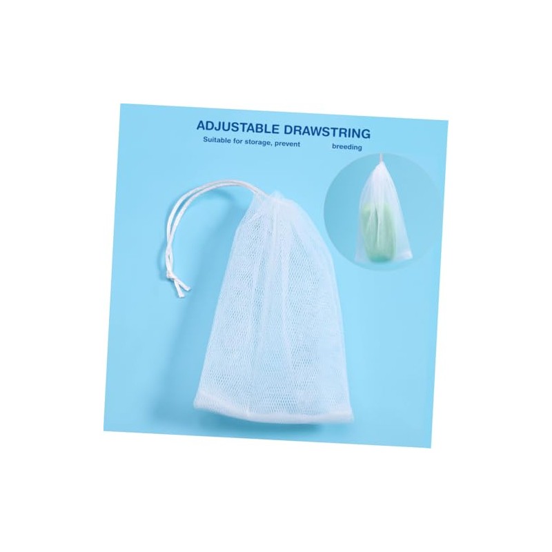 Frcolor 10 PCS Exfoliating Mesh Soap Saver Pouch Bag Sack