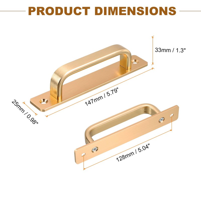 sourcing map 2 Pcs 5.04 Inch Square Cabinet Handles with