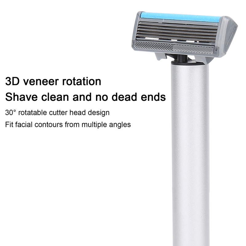 Men Electric Double Edge Razor Portable Adjustable Vibration Metal Shaver