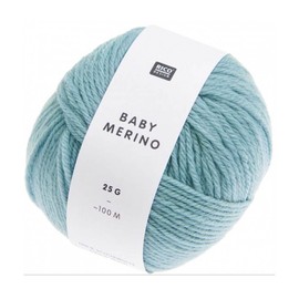 Rico Baby Merino DK Baby Wool, Colour 12 Blue, Pure Merino Wool for Knitting or Crocheting
