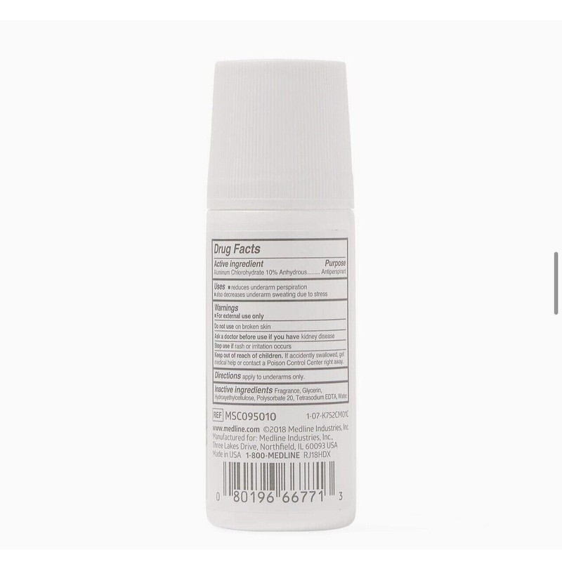 Medline Roll On Antiperspirant - Fresh Scent 1.5 oz (45