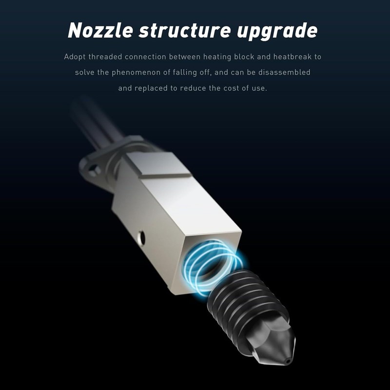 6 Hardened Steel Nozzles for Bambu Lab Printers, High Flow