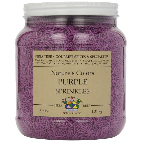 India Tree Nature'S Colors Sprinkles, Purple, 2.9-Pound