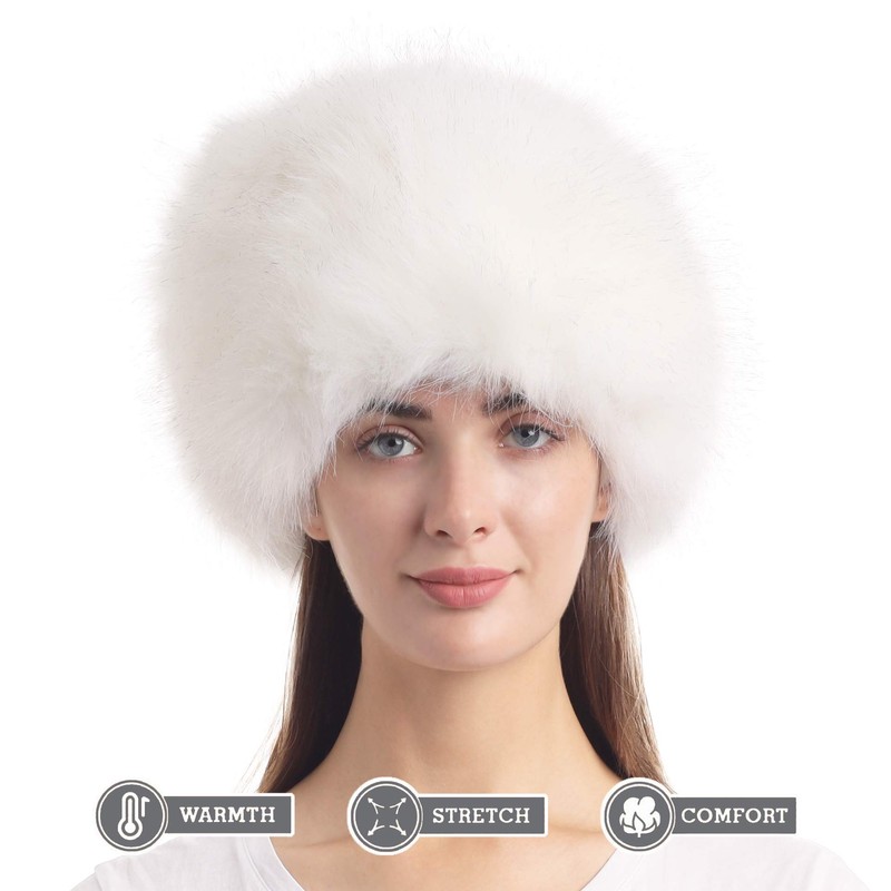 Soul Young, Women's Faux Fur Hat, Winter Hat, Warm Soft
