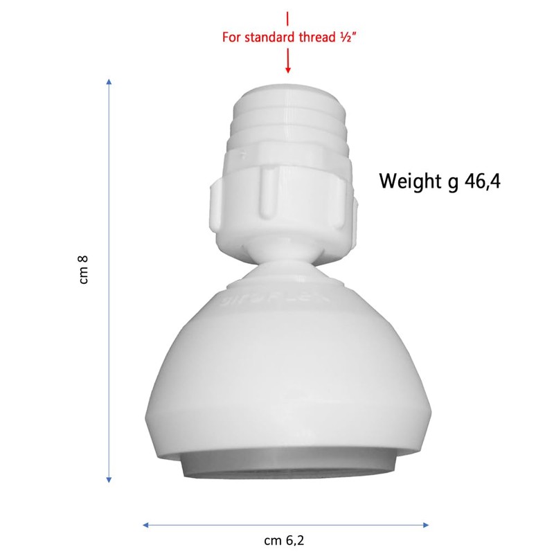 Siroflex Fixed Shower Head, White, Pack of 10, 2760/10, Robust