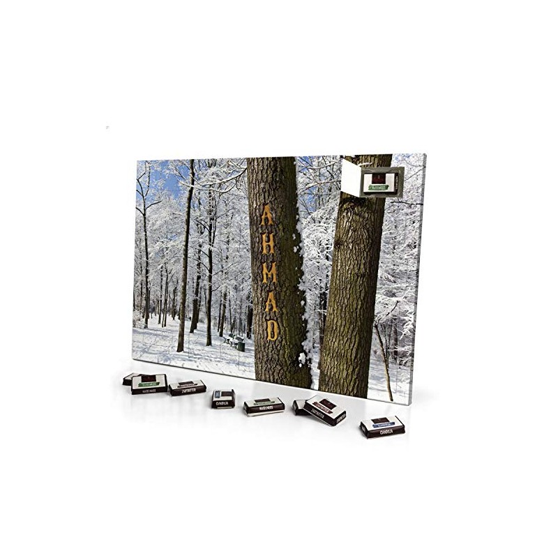 printplanet - Adventskalender mit Namen Ahmad - gefüllt mit Schokoladen-Füllung