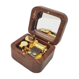 Gbrand You are My Sunshine Natural Wood Music Box Mini Size Wind Up Musical Box,Walnut,J287YG