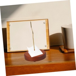 Tofficu Wooden Receipt Holder Desk Memo Fork Receipt Organizer Ticket Holder Kitchen Order Pin Modern Desk Accessory