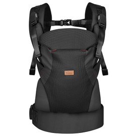 CUBY Beste Babytrage für Neugeborene, 4-in-1 Magnetische Babytrage mit Schnappverschluss mit Sabberlätzchen Einstellbare atmungsaktive Kopf-Nacken-Stütze Baby-Tragetuch Tragetasche, Kleinkind-Rucksack