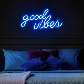 Blue Good Vibes Neon Sign (16.1 x 8.3 inch)