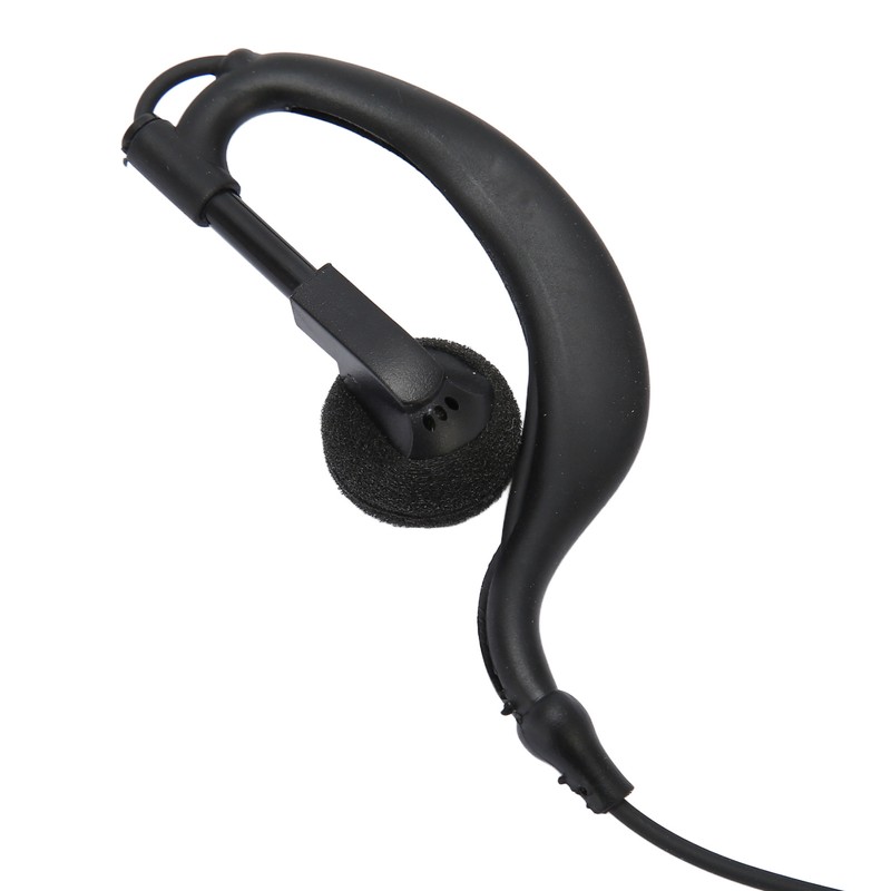 G Shape Earpiece PU Cable Walkie Talkie Earpiece with Mic