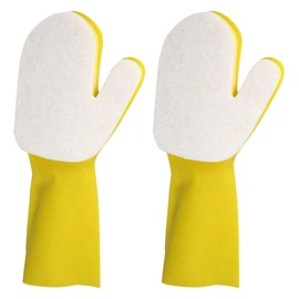 2PCS Pool Cleaning for Swimming Pool Hot Tub Spa Scrubbing Mitt Waterproof (White)