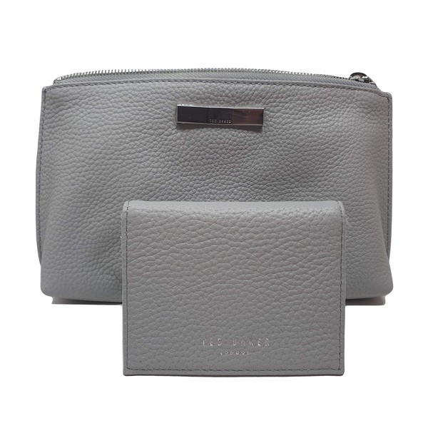 Ted Baker Stells Washbag and Card Holder in Grey Leather