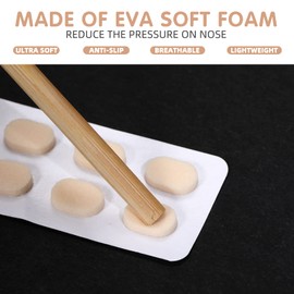 96 Pairs of Eyeglasses Nose Pads Glasses Support Nose Pads Soft Foam Self-Adhesive Nose Pads Sponge Anti-Slip Nose Pads for Sunglasses, Glasses, Children's Glasses (1.5 mm)