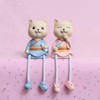 2pcs Car Dashboard Decorations Resin Fun Cartoon Cute Animal Ornaments
