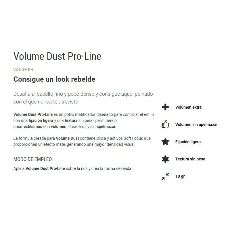 Volume Dust Polvo Matificador Da Volumen Y Densidad Salerm