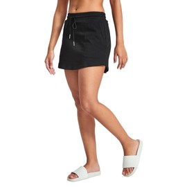 MEIVSO Women's Cotton Tennis Skort Athletic Golf Skirts Casual Skort Black L