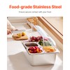 VEVOR Countertop Food Serving Display Container, 5 Pan Stainless Steel