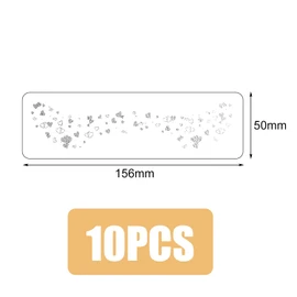 QBT001 Glitter Face Freckles Tattoo, Waterproof Silver Heart Shape Valentine's Day Temporary Tattoos, Fake Freckles, Gold Tattoo, Glitter Freckles, Pack of 10
