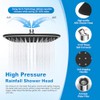 10" Rain Shower Head with Handheld, High Pressure Boosting Rainfall