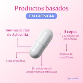 B-FIT B Intimelle Probióticos Mujer con Lactobacillus e Inulina, Apoyo a Equilbrio femenino y flora íntima Suplemento Alimenticio, 60 Cápsulas, 380mg,