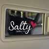 Set 2Pcs Salty Bible Rearview Mirror Decal Red Heart Bible