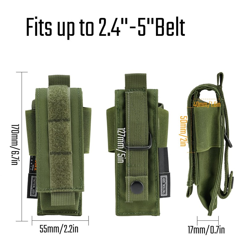 TACTICAL GEEK EXT8 EDC Belt Organizer, Molle Multitool Sheath, Nylon