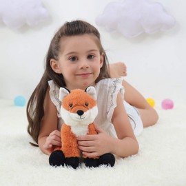 Apricot Lamb Toys Plush Fox Stuffed Animal Soft Cuddly Perfect for Girls Boys (Yellow Fox, 9 Inches)