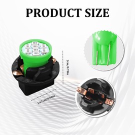 Lyxheth 10PCS T10 194 168 LED Dash Instrument Light Bulbs with Twist Lock Socket, Dashboard Light, Bright Panel Gauge Cluster Dashboard Bulb, 8-SMD LED Car Replacement Bulbs for Cars (Green)