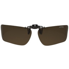 Cliponkeeper 9339 Side Cover, Keeper, Made in Japan, Polarized Front Clip, Sunglasses, UV Protection, Ultra Lightweight, Flip-up, Large, Cool, Polarized BR