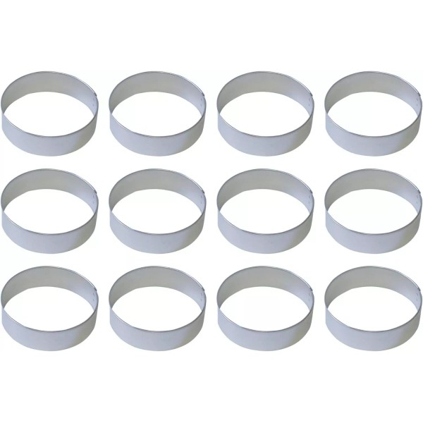 Unbranded 1 Dozen 3'' Circles Round Cookie Cutters Metal Biscuit