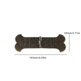 Antique Decorative Hinges Chinese Style -Resistant Elegance Fixing Hinge Carved Chinese Imitation Antique Hinge Gift Boxes