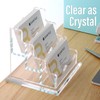 SANRUI Clear Acrylic Business Card Holder 3 Tier with 3