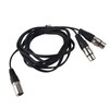 XLR Male to Dual XLR Female Cable Microphone Stereo Balanced