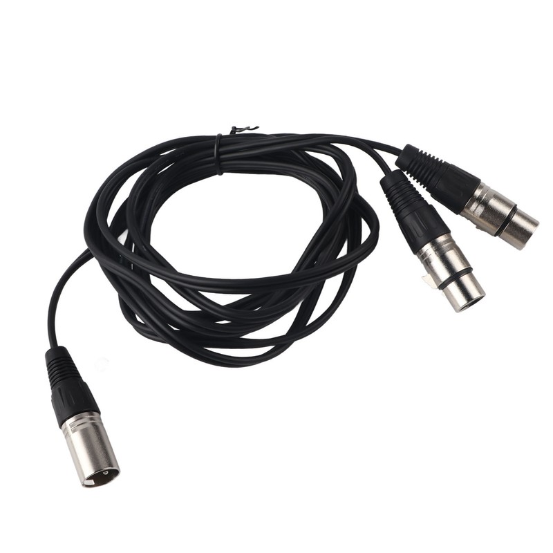 XLR Male to Dual XLR Female Cable Microphone Stereo Balanced